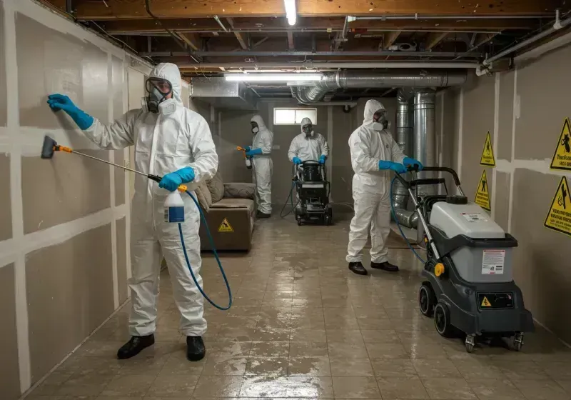 Basement Moisture Removal and Structural Drying process in Carmel Hamlet, NY